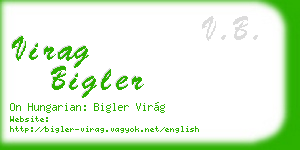 virag bigler business card
